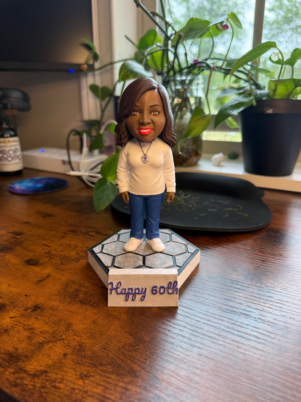 Personal figurine or cake topper- Hand Painted with personal details