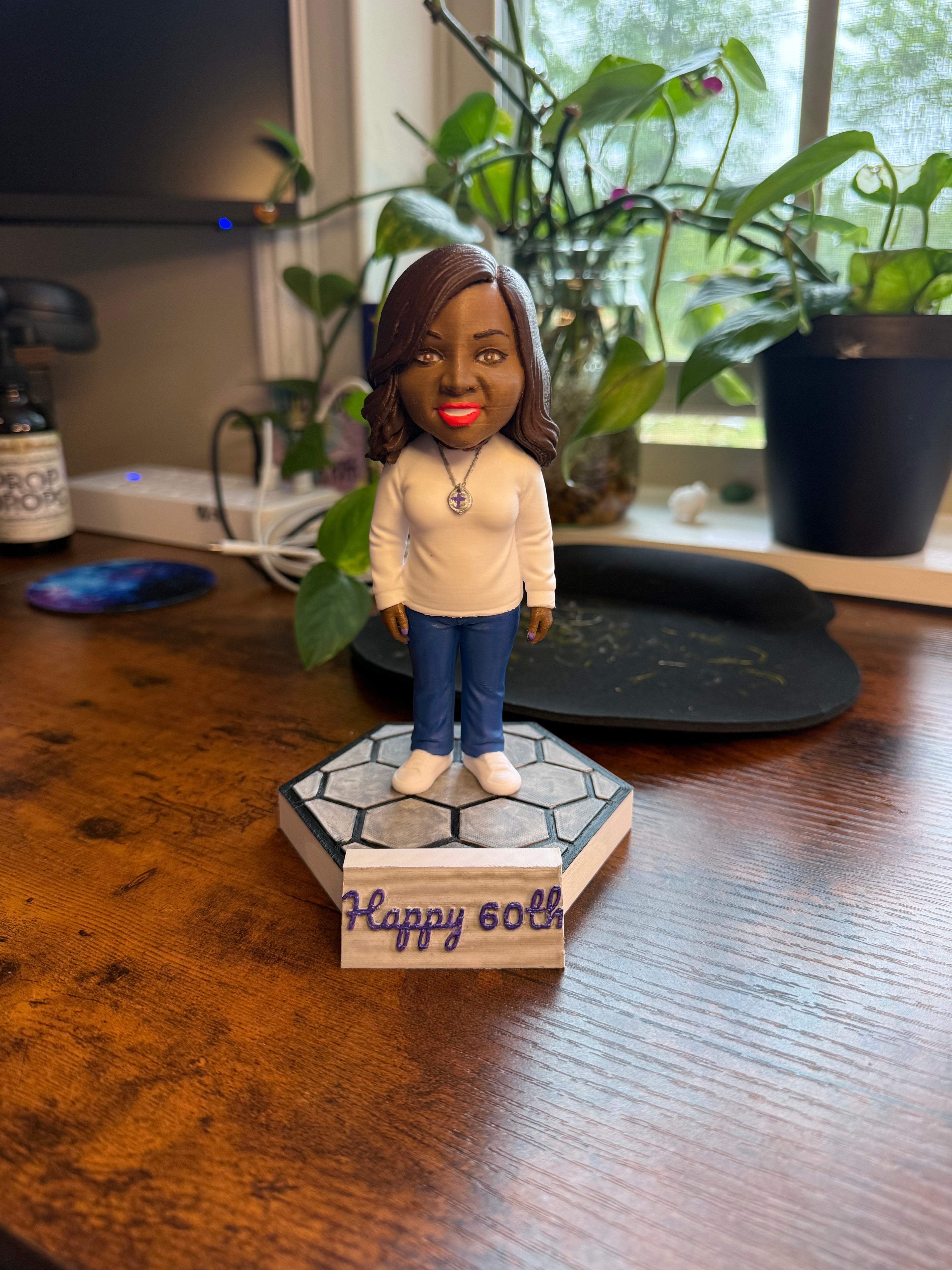 Personal figurine or cake topper- Hand Painted with personal details