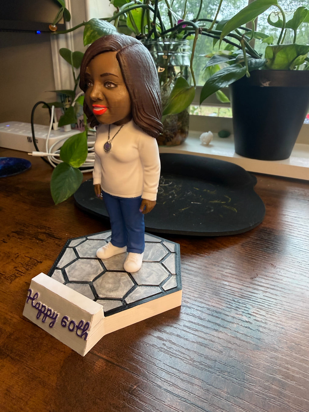 Personal figurine or cake topper- Hand Painted with personal details