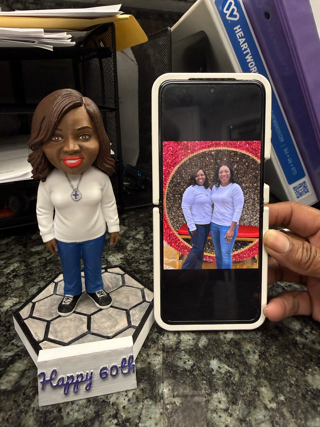 Personal figurine or cake topper- Hand Painted with personal details